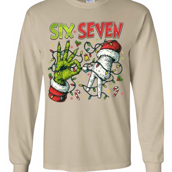 Varies Other - 67 Grinch T-shirt Funny Christmas T-shirt long sleeve custom, S M L XL tan New